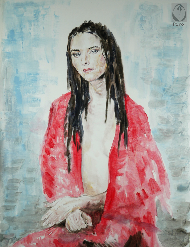 oil on paper - olio su carta di Piro